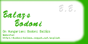 balazs bodoni business card