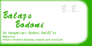 balazs bodoni business card